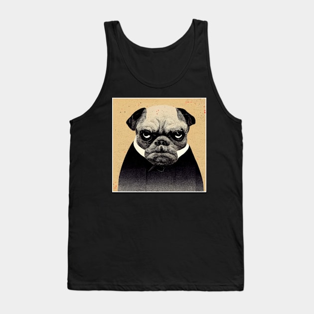The pug father king pin pup Tank Top by Teessential